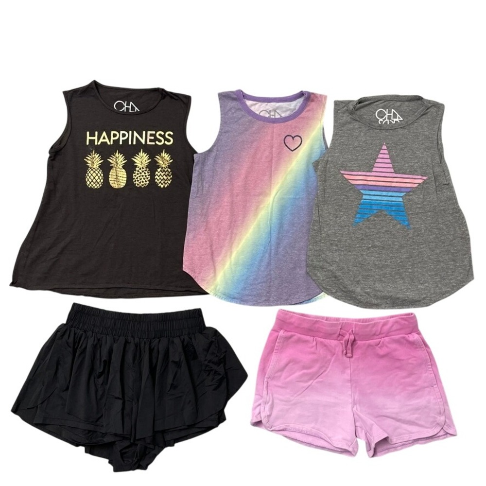 Chaser Rockets of Awesome Outfit Set Girls Size 7/8‎ Multicolor Graphic Bundle